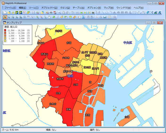 Mapinfo Pro Mapinfoツール グリッド作成機能